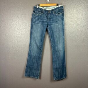 Vigoss Womens size 31 Floral Embroidered Pockets Boot Cut Stretch